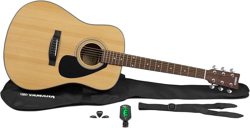 GigMaker Standard Acoustic Guitar w/ Gig Bag, Tuner, Strap and Picks - Natural
