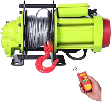 2000W/3200W Electric Hoist Winch Crane Lift 1322 KGS 661 LBS/ 300KG 661LBS, Fast Lifting 30M/Min, for Commercial/Home/Warehouse/Garage,B,600kg