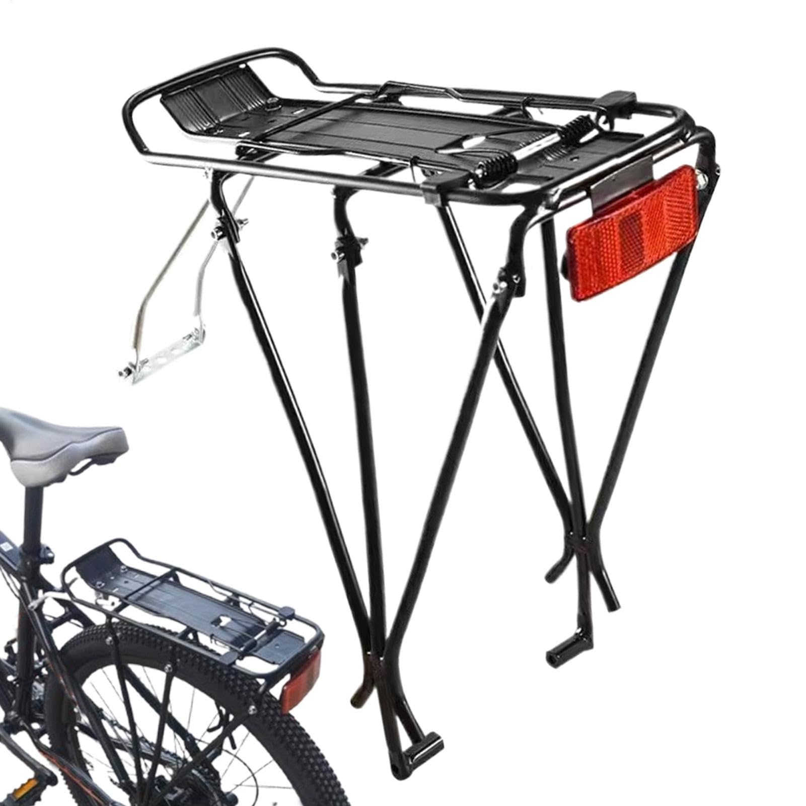 Soporte Trasero para Ciclismo, aleación de Aluminio, Soporte de liberación rápida con Reflector, Soporte de alforja, Carga máxima de 50 kg