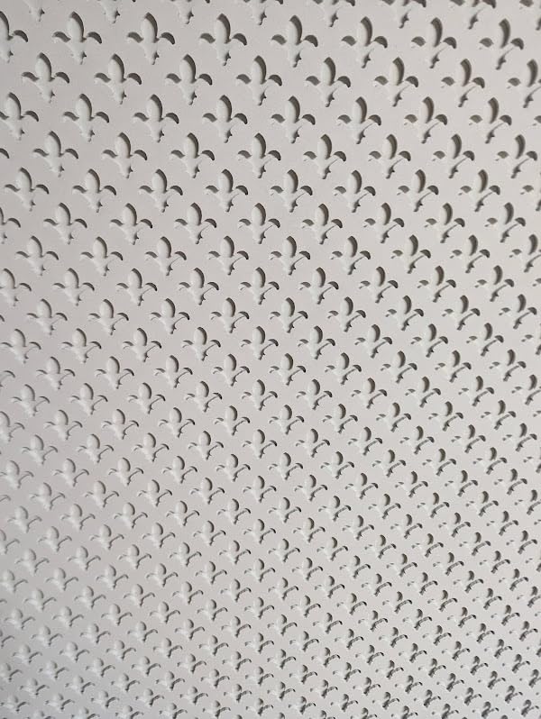 Radiator Screen. White 3mm MDF. Fleur De Lis CNC Cut Design - View #12