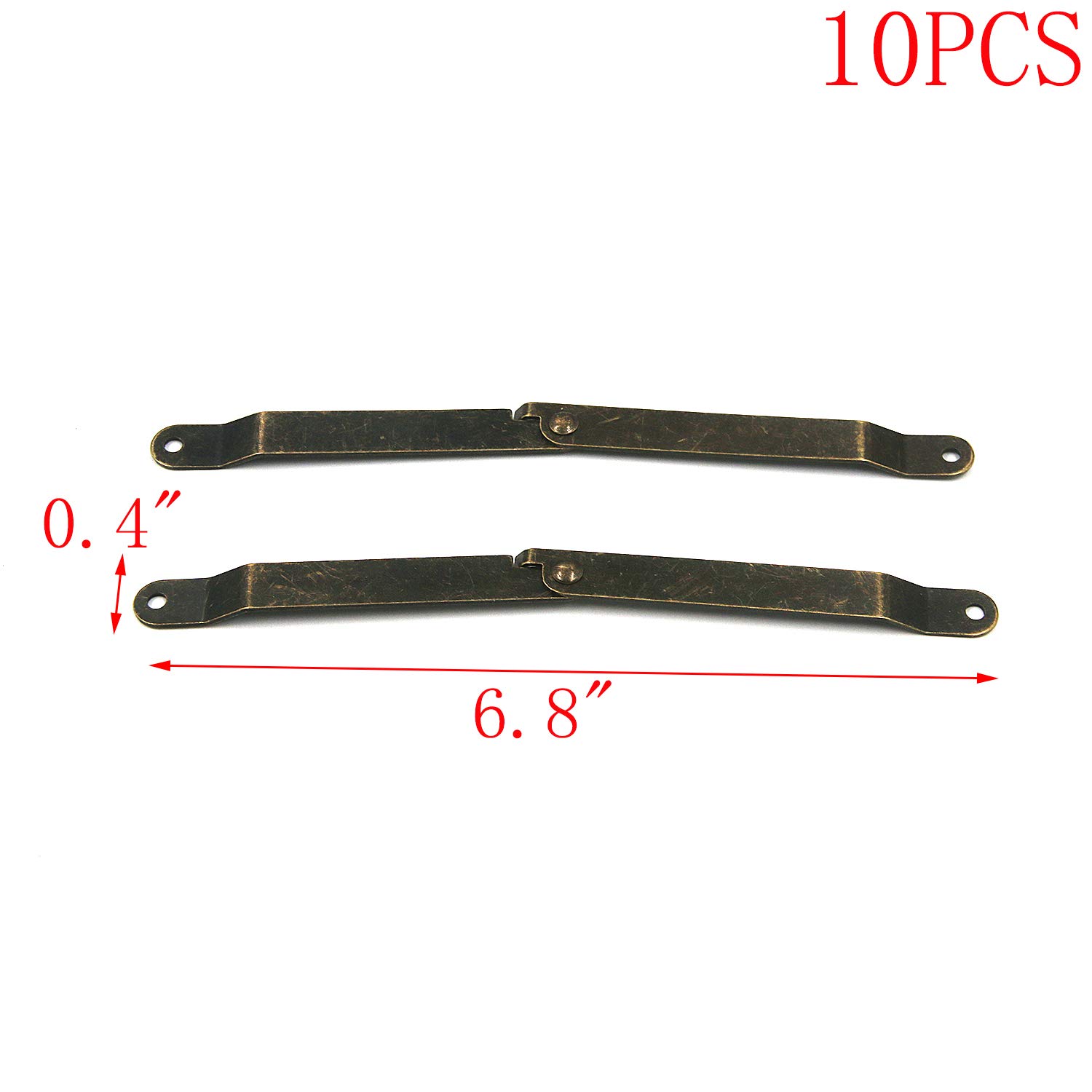 MTMTOOL Antique Bronze Rotatable Lid Support Stay Hinge Folding Furniture Hardware Hinge for Gift Jewellery Box Pack of 10 1