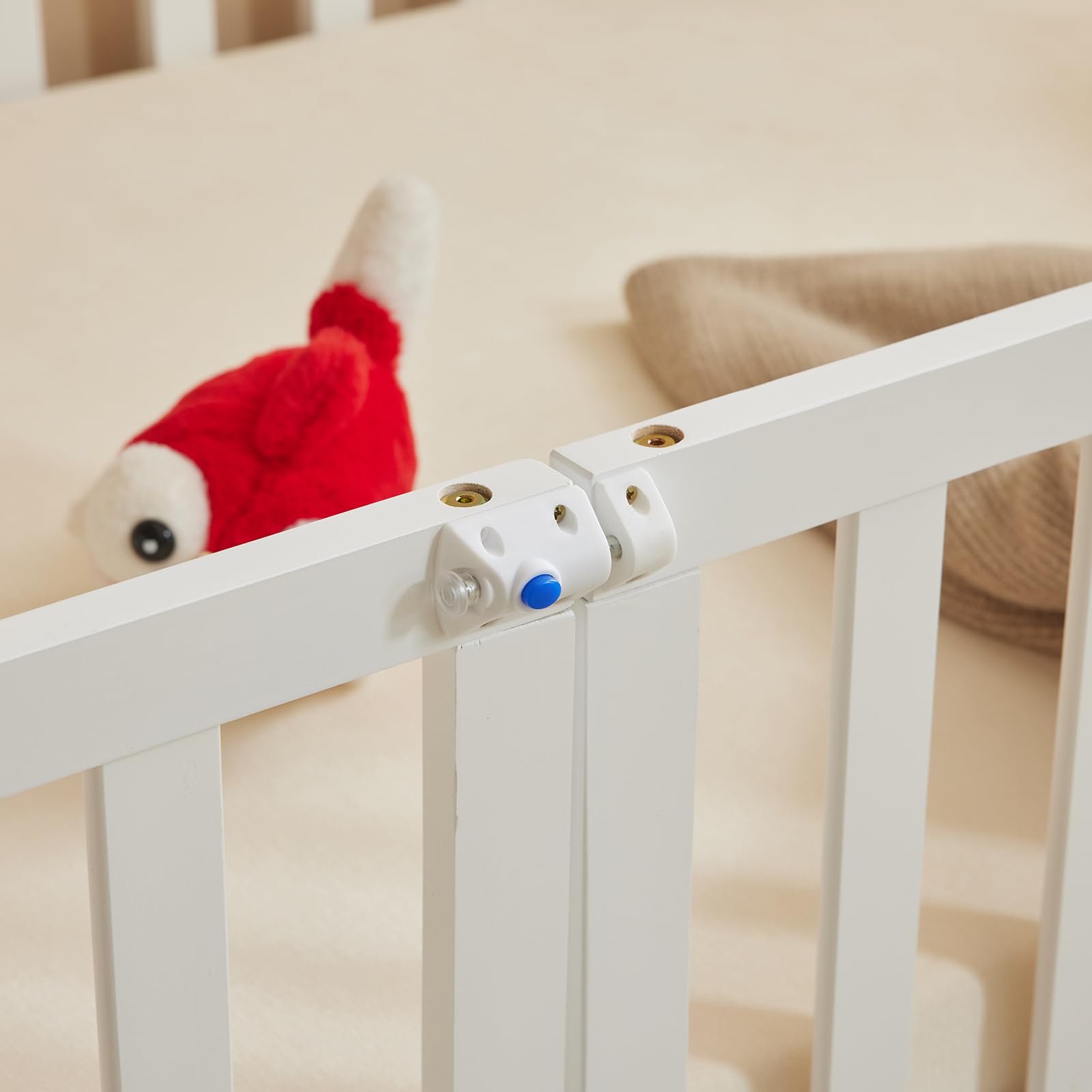 Bonnlo Cama Infantil con Puerta, Barrera anticaída, 90x200 cm Blanca, Cama casita de Madera Maciza con somier (Blanco, 90x200cm)