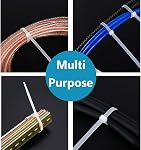 100 Pack 20 inch White Heavy Duty Zip Ties Thick UV Resistant Clear Cable Ties with 120 lbs Tensile Strength Large Self Locking Plastic Wire Ties