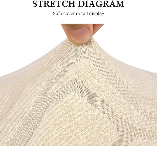 Miniatura 3 de SearchI Funda para banco de comedor, funda tapizada elástica y lavable, protector de asiento de banco de jacquard rectangular, para comedor,