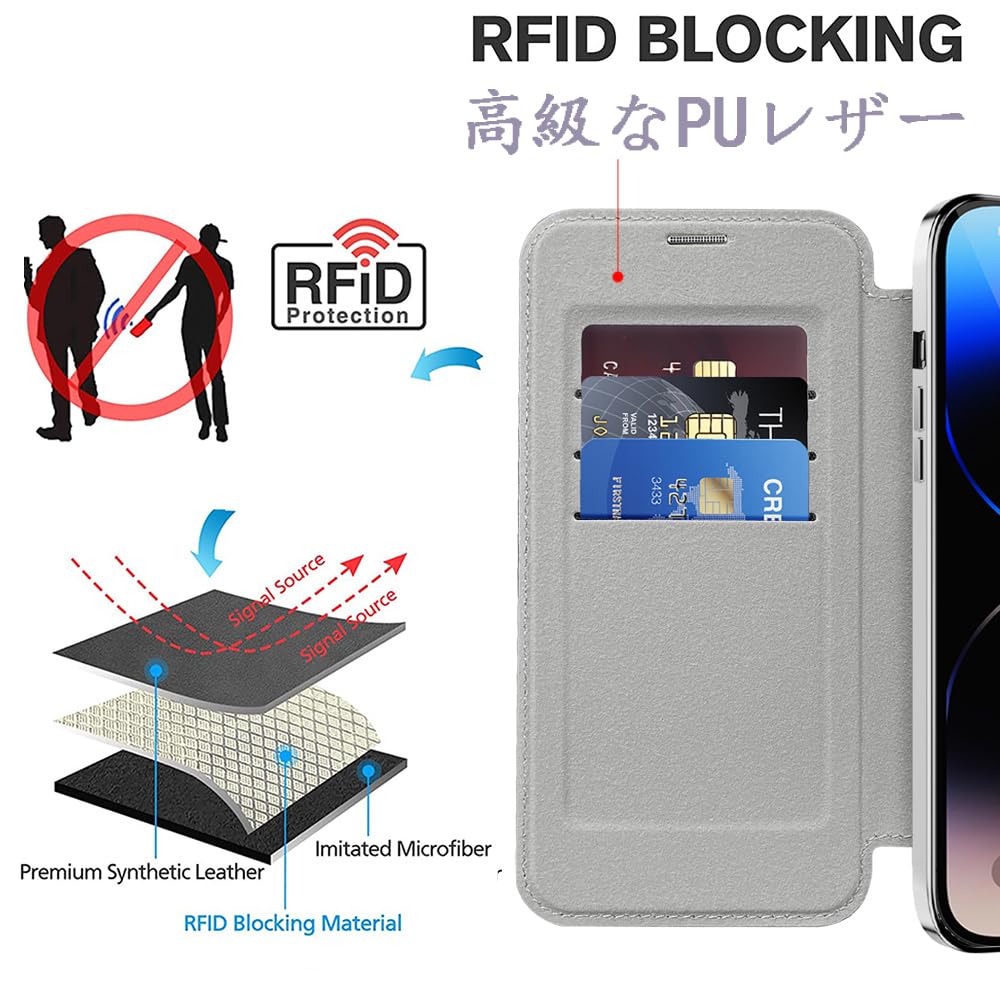 MuZiF iPhone 12 用 ケース 手帳型 Magsafe対応 クリア