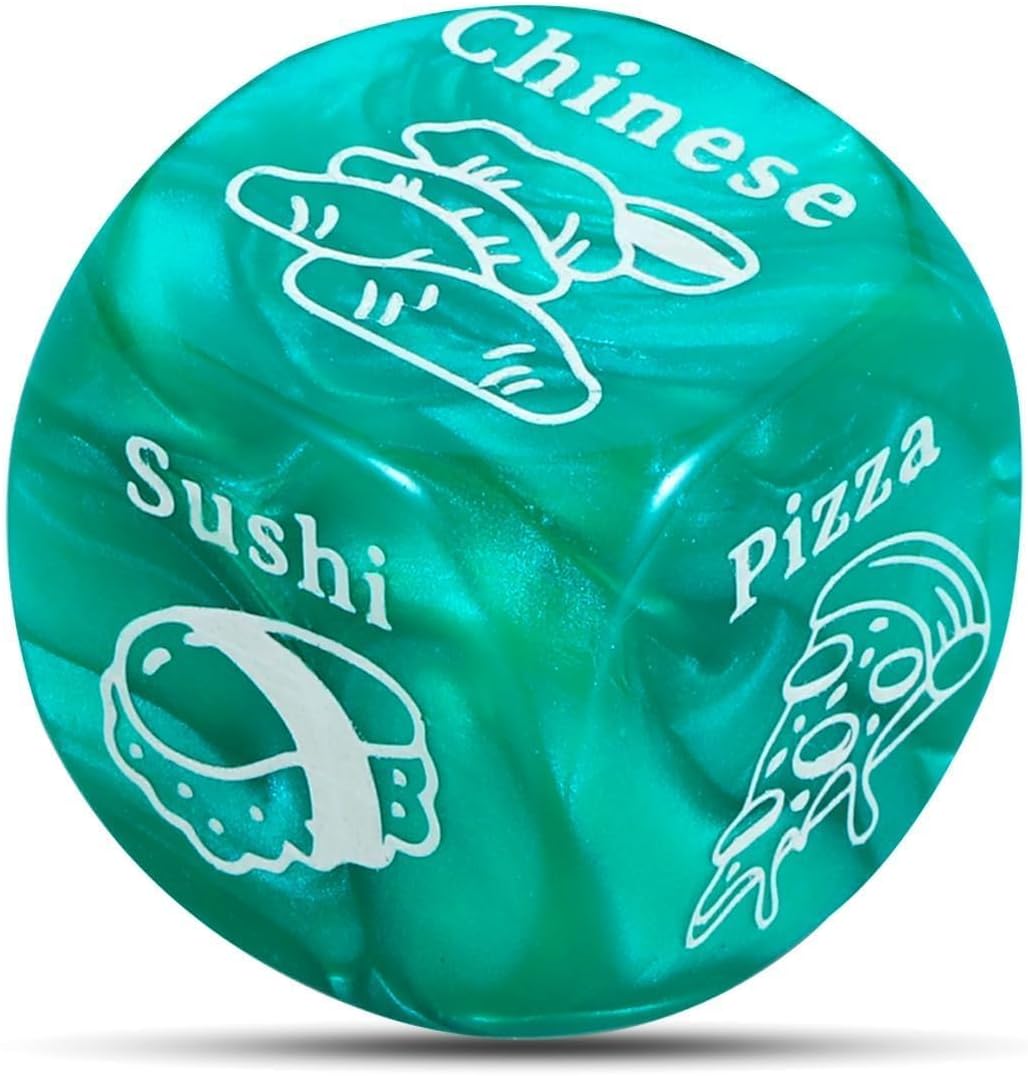 Husband Valentines Day Gifts - 5 Senses Gift for Him, His and Hers Gifts for Couples, Food Decision Dice, Date Night Gift Ideas for Couple, What to Eat for Dinner Dice, Bachelorette Party Games