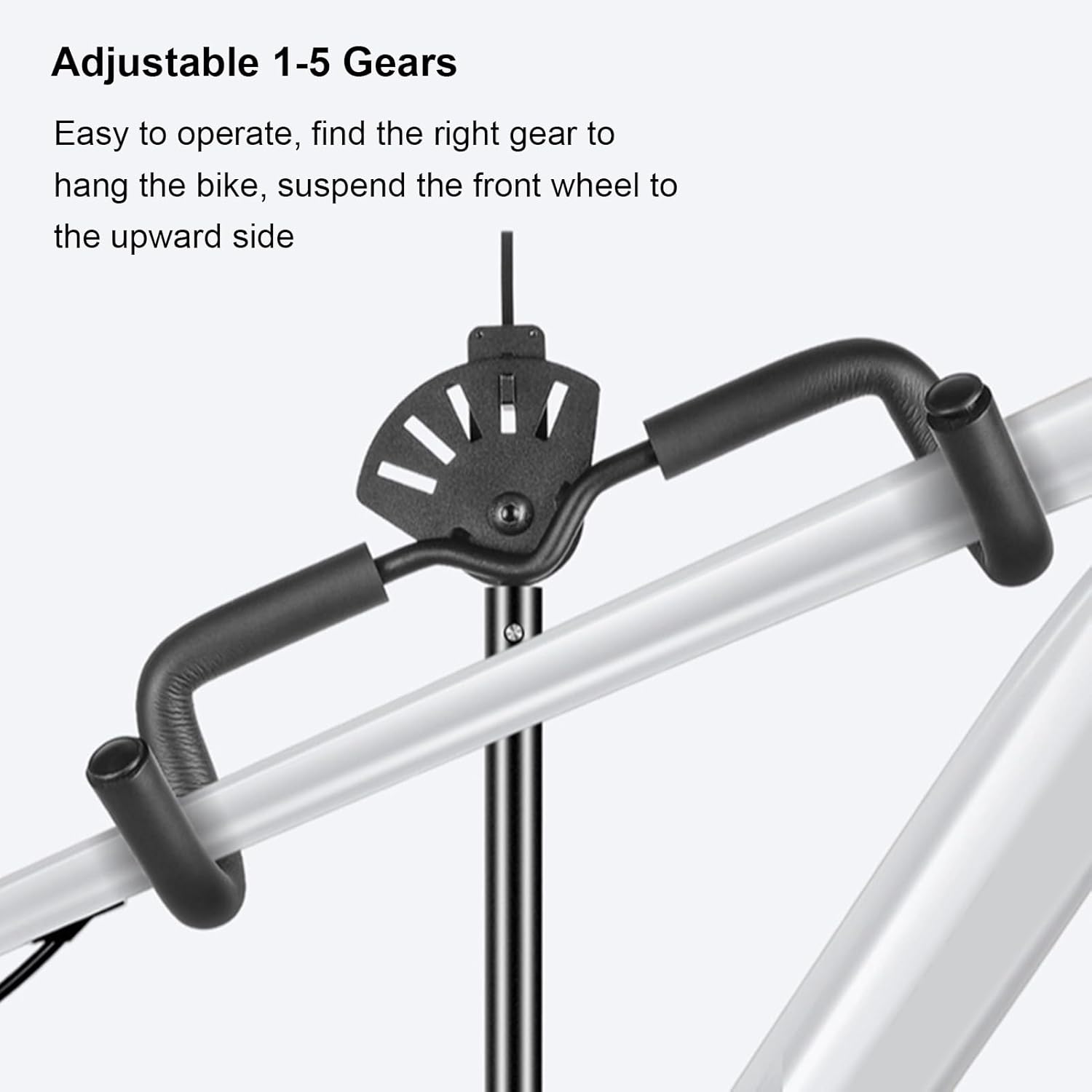 Luocute Bike Floor Stand, Vertical 1-5 Gears Adjustable Maintenance Rack, Suitable for 26-29 Inch Mountain and Road Bikes