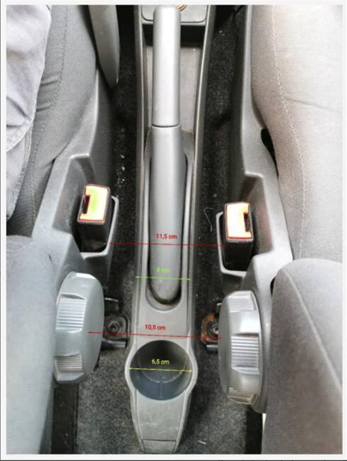 Accoudoir Central Pour FIAT PANDA II - Cuir Imperméable - Porte-Gobelets Intégré
