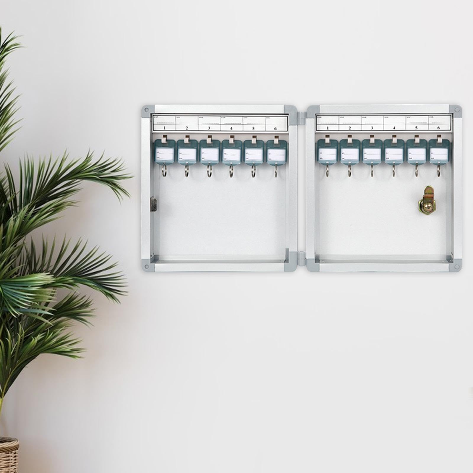 Porte-clés Sécurisé, Rangement pour Clés avec Serrure, Armoire de Rangement, étiquettes à Clés Amovibles, Index, Alliage D'aluminium, Idéal pour L, Position des 12 touches
