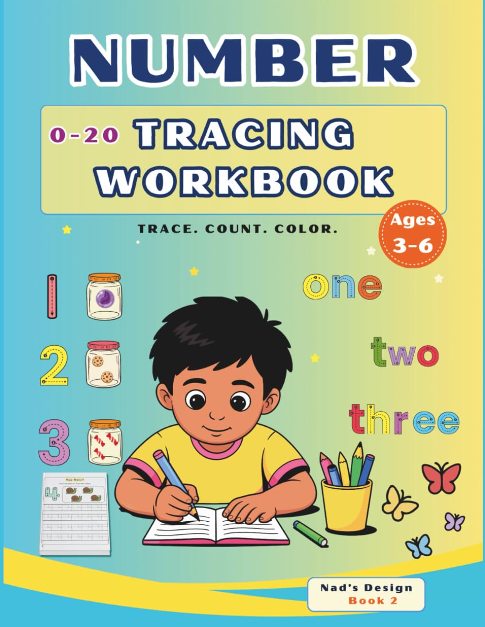 Number Tracing Workbook 0–20 for Preschoolers: Trace, Count, and Color Numbers | Early Math Practice for Preschool & Kindergarten