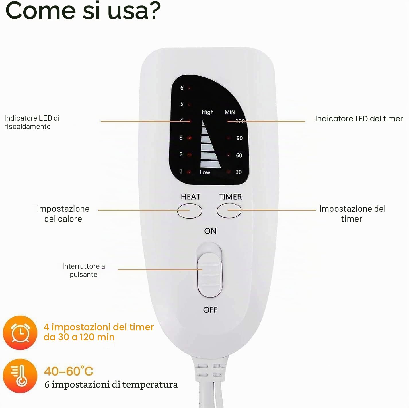 Cuplu 76 * 40 cm Cuscino Termico Elettrico Extra Grande- Termoforo Elettrico per Lavabile-Auto Spegnimento-Termoforo Rapido per Alleviare il Dolore Muscolare Lombare,Addome, Collo, Spalla（Grigio）