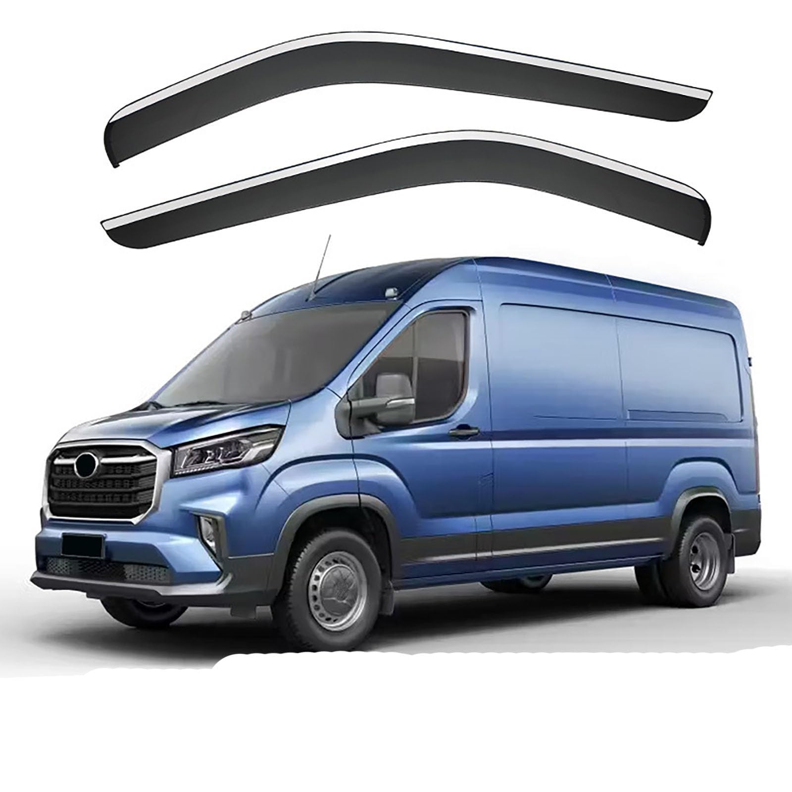 USJEKZI66 Car Wind Deflectors For Maxus Deliver 9 MK1 2019+ PC 2PCS, Ventilated In Rain Window Visors Wind Sun Rain Deflectors Auto Wind Deflectors