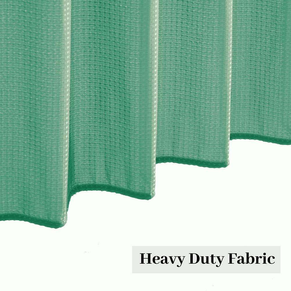 Furlinic Sage Green Fabric Shower Curtain,Ombre Waffle Weave Shower Curtains for Bathroom Hotel Spa Luxury,Heavy Duty Textured Shower Curtain Liner with Plastic Hooks,Washable & Waterproof 72x72.