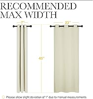 Vista 6 de NICETOWN - Paneles de cortinas para oscurecer la habitación con aislamiento térmico y ojales para ventanas de sala de estar