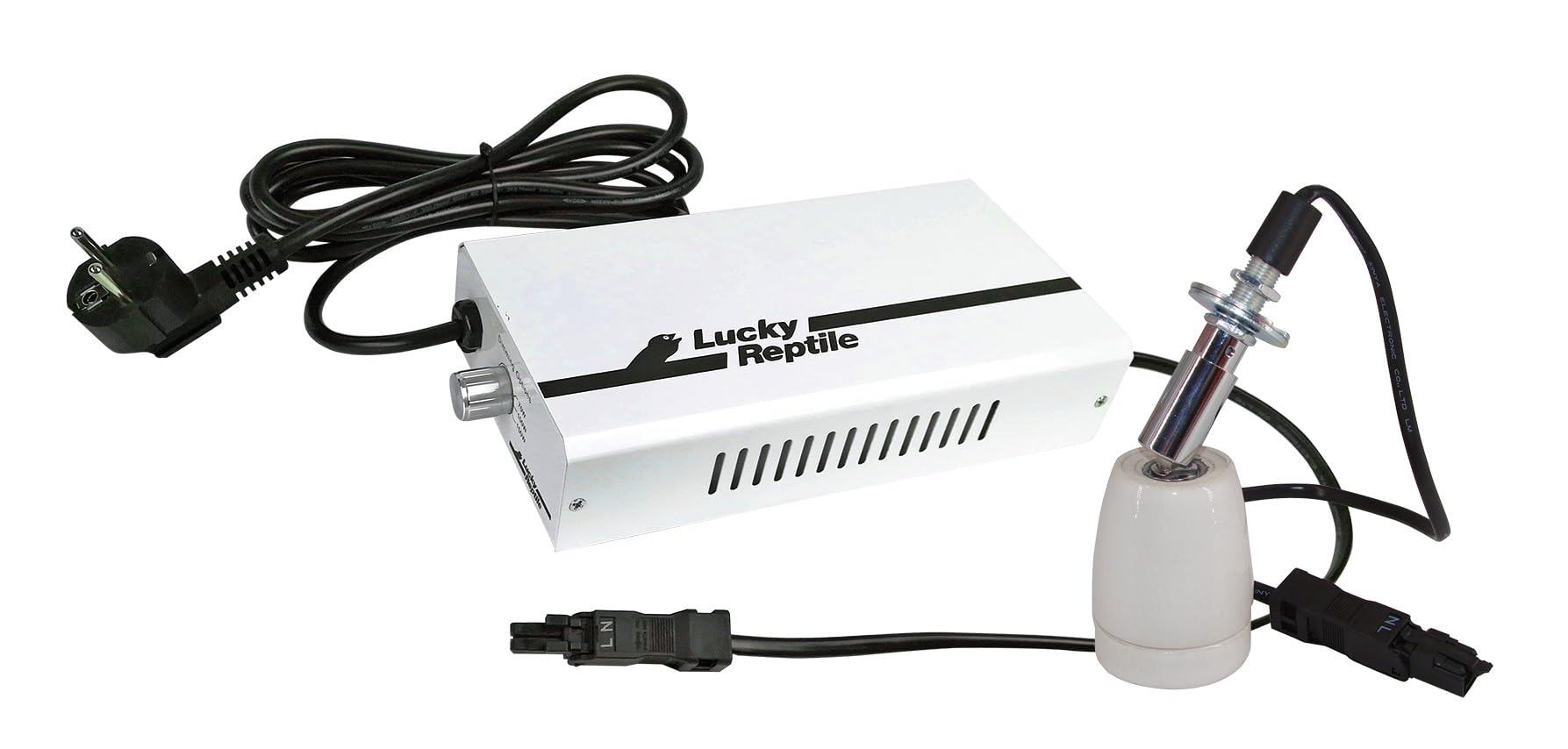 Lucky Reptile Bright Control Premium Pack - Multiwatt-Vorschaltgerät mit Fassung für Metalldampflampen - Elektronisches Vorschaltgerät für Bright Sun Lampen - Zubehör Terrarium - 35 / 50 / 70 W