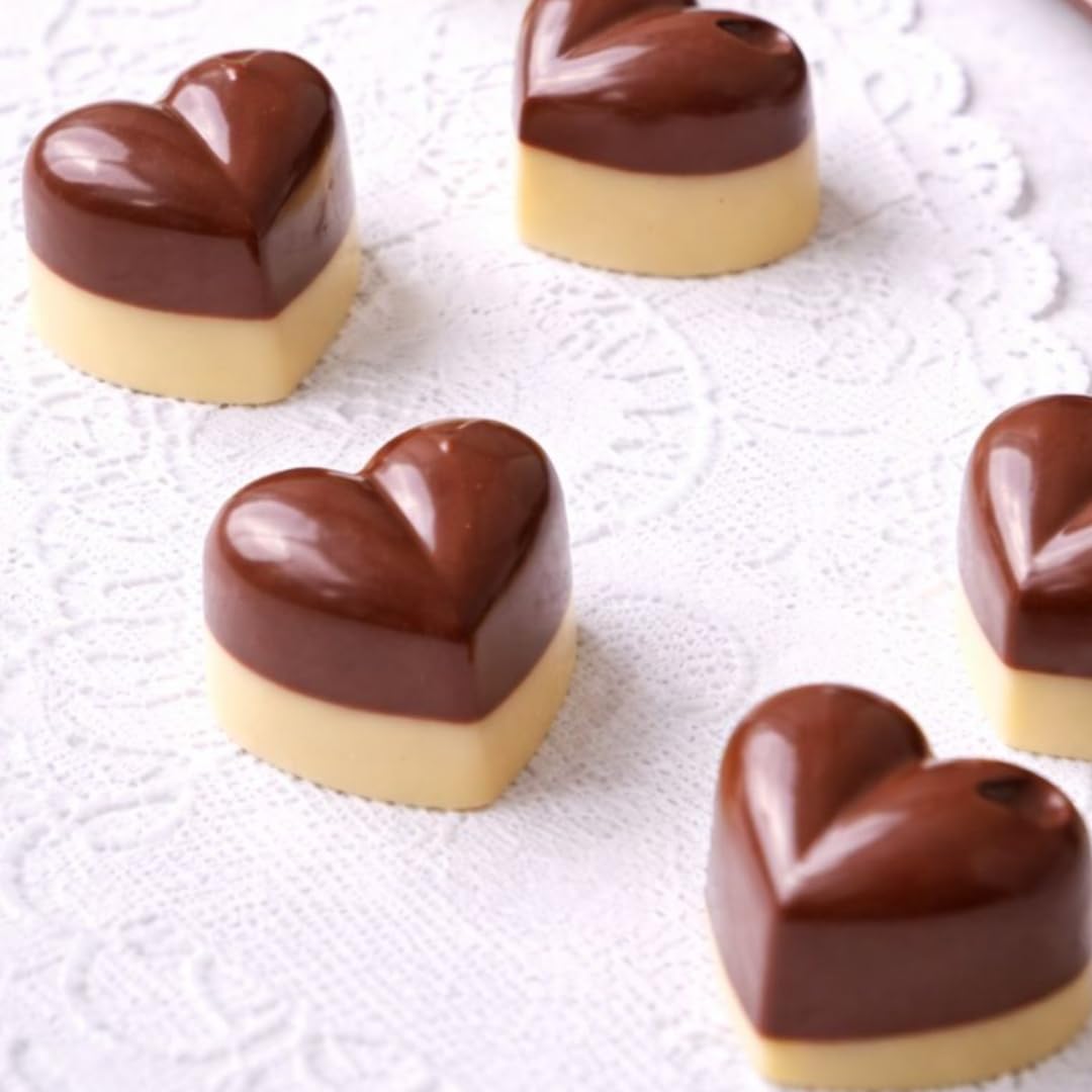 Stampo in Silicone per Cioccolatini a Cuore 3D - Stampo da Forno e Frigo - Versatile per Dolci, Ghiaccio, Candele, Caramelle, Gelatina - Formine Antiaderenti (CUORE) - 5