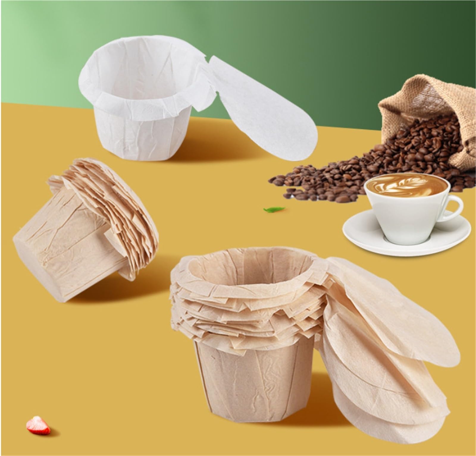 400er-Pack Kaffeefilter, Pappbecherdeckel, Kaffeefilter