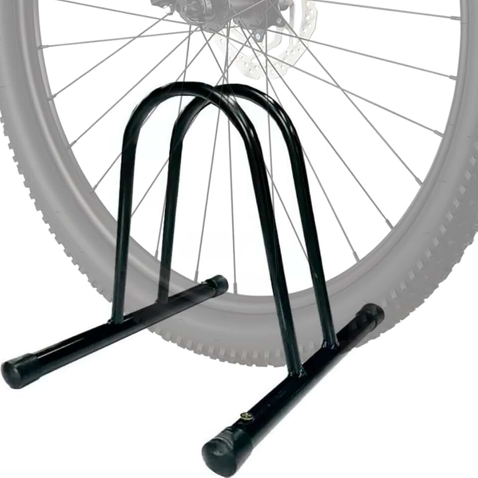 Barra Fixa Bicicletário Suporte Bicicleta Chão Expositor Transbike Preto Ferro 1 Vaga Fácil Estacionar Garantia 3 Meses