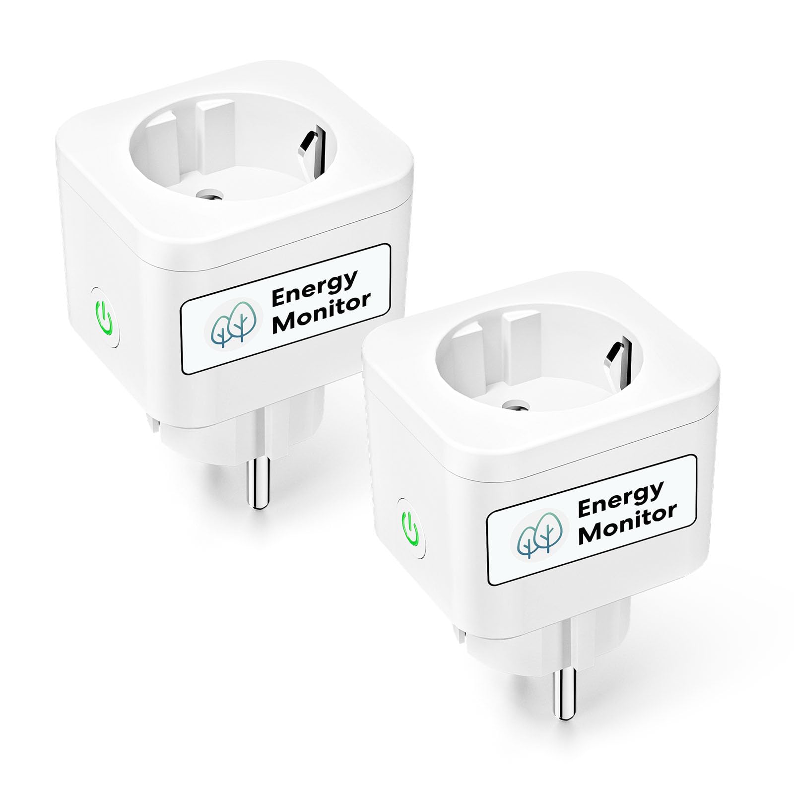 Meross Inteligentna wtyczka z monitorem zasilania, wtyczka Bluetooth Alexa 16A ze zdalnym sterowaniem i głosem, timer, wtyczka WiFi kompatybilna z Alexa, Google Home i SmartThings, 2 szt