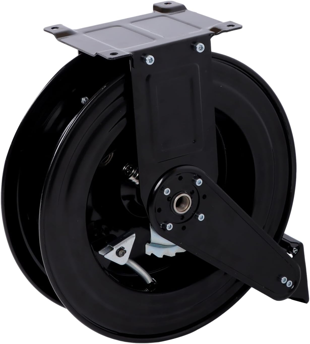 findmall High Pressure Washer Hose Reel for Water/Air/Oil, Heavy Duty Hose Reel 4000 PSI, 3/8 X 50 FT Steel Dual Arm Auto-Retractable Power Wash Hose Reel