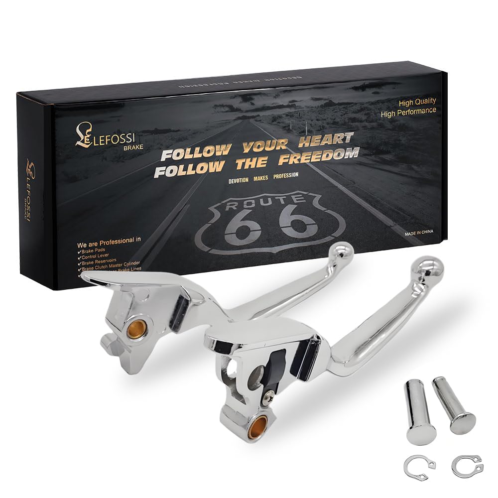 Chrome Brake Clutch Hand Lever Compatible with Harley Davidson Dyna Softail Fat Boy Low Rider Super Glide Wide Glide Breakout 2018 2019 2020