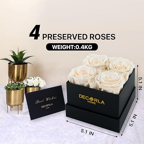 Miniatura 4 de Decoración del día de San Valentín, rosa preservada en una caja, flores eternas encantadas para siempre, decoración de fiesta de cumpleaños para