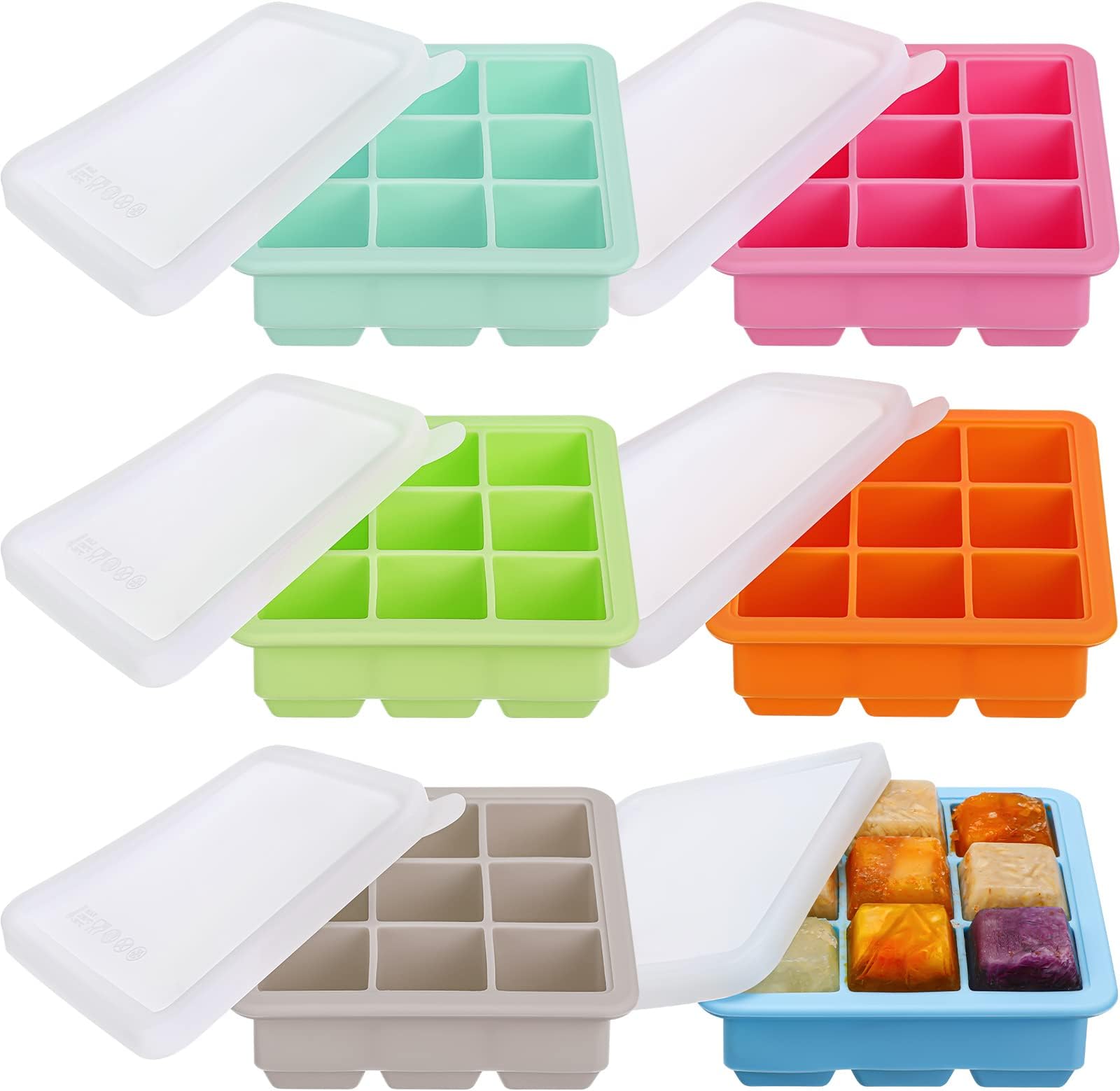 6 Pcs Silicone Baby Food Storage Containers Baby Food