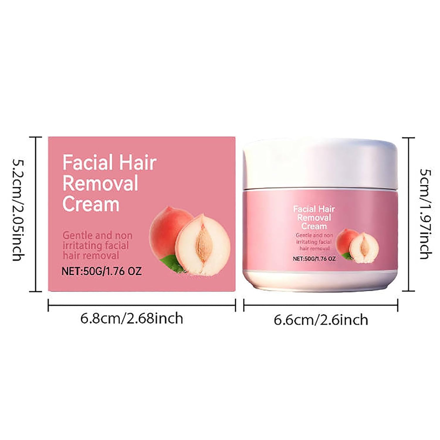 Crema depilatoria per il viso Herbionyx, crema depilatoria rapida, delicata e ad azione rapida per viso e labbra, rimozione dei peli indolore, idratante, nutriente e non appiccicosa.,2PCS