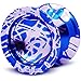 Sidekick Yoyo Pro Silver & Blue Reverse Splashes REsponsive Professional Yo-Yo