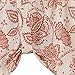 jinchan Valance Curtain Kitchen Farmhouse Window Valance for Living Room Linen Scroll Paisley Valance for Bedroom Bathroom Floral Printed Tie Up Small Valance 2 Inch 1 Panel Rod Pocket Terra on Beige