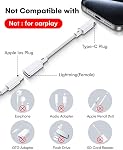 Lightning to USB C Adapter (2 Pack), Fast Charging & Data Transfer, USB C to Lightning Adapter Converter for iPhone 17/16/15 Series, i-Pad Pro/Air, Not for Headphone/Audio/OTG