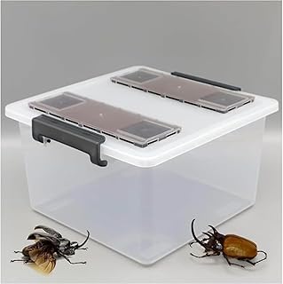 大きいクワガタカブトムシプロのケース 産卵用、幼虫飼育、大きな成カブトムシ昆虫育成 積み重ね可能、通気性良好 オオクワガタ、ニジイロクワガタ、ノコギリクワガタなどに適用されます