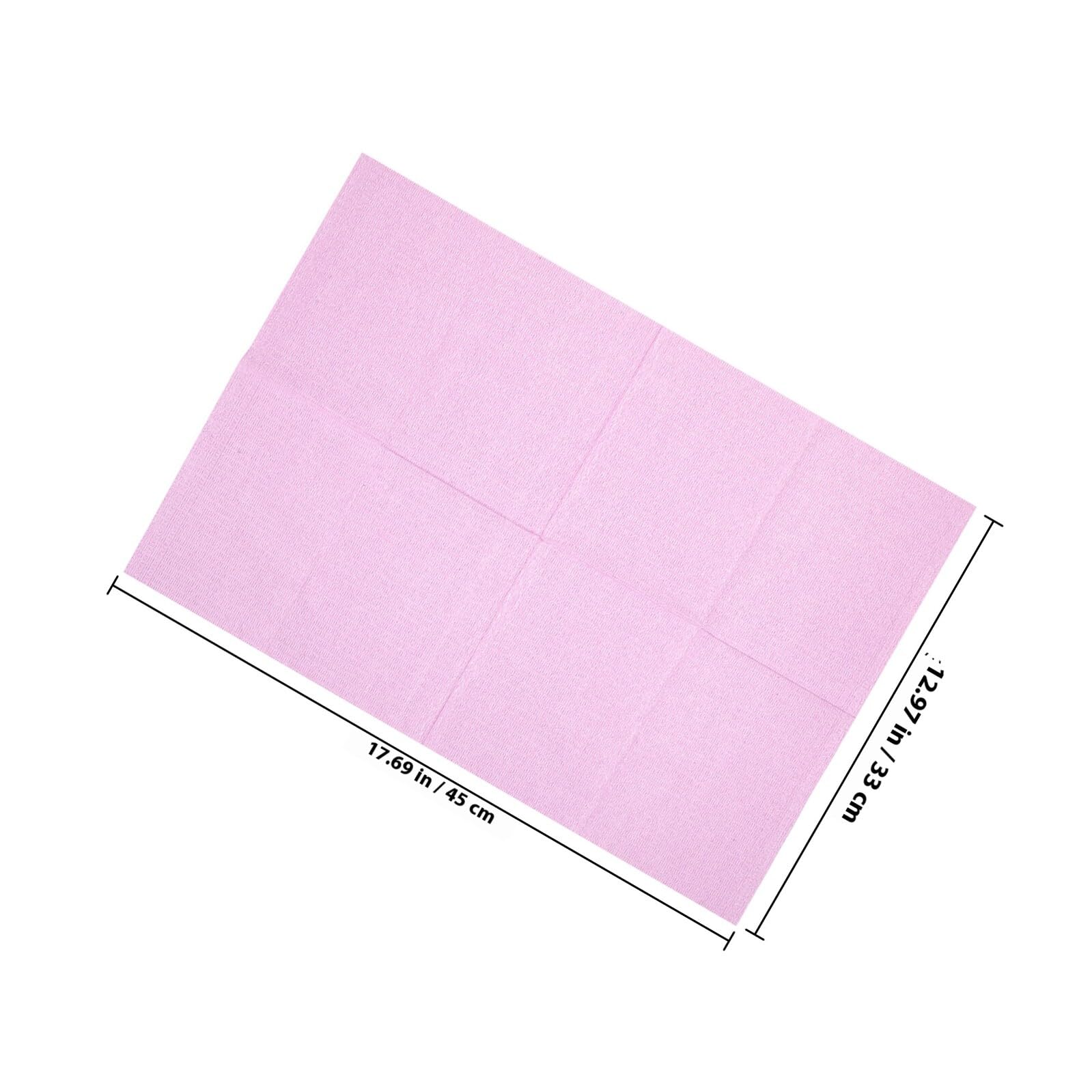 Bavoirs Dentaires 125 Pièces en Tissu Non Tissé Jetables Pourpre Pratiques et Jetables, pour Usage en Cabinet Dentaire