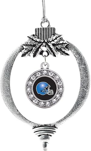 Miniatura 232 de Inspired Silver - My Vintage Initials - Adorno con dije de letra V - Adornos navideños de círculo plateado con joyas de circonita cúbica