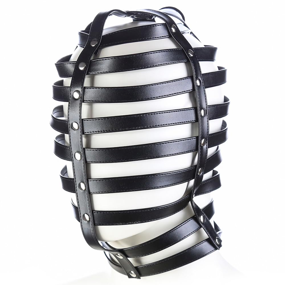 SXOVO Capucha BDSM Mascara de SM Transpirable Mascara Sexy para Esclava Fetiche Cosplay Bondage BDSM Juguetes Eróticos para Pareja Sexuales