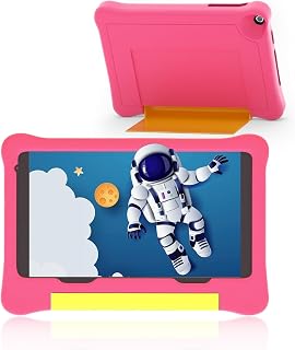 Kids Tablets 8 inch Android Tablet for Kids 4000mAh 2GB RAM, 32GB ROM, HD Display, Parental Control, Kids Edition Tablet with Protective Case (Pink)
