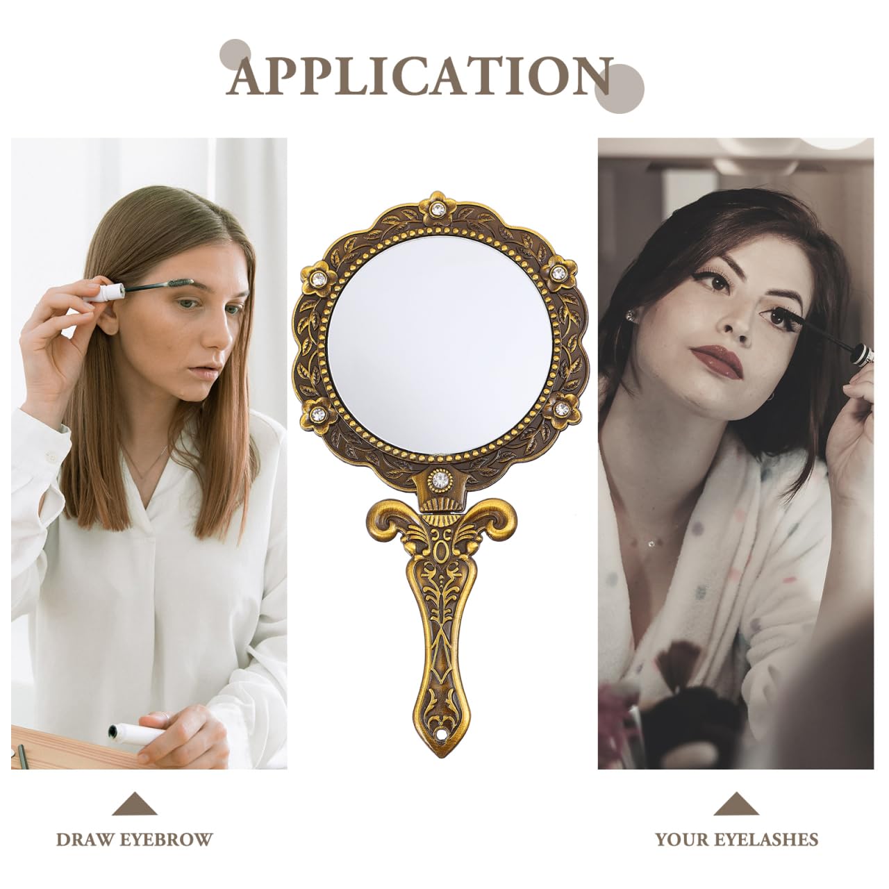 Amazon.com: Lalafina Vintage Hand Mirror: Handheld Folding Mirror