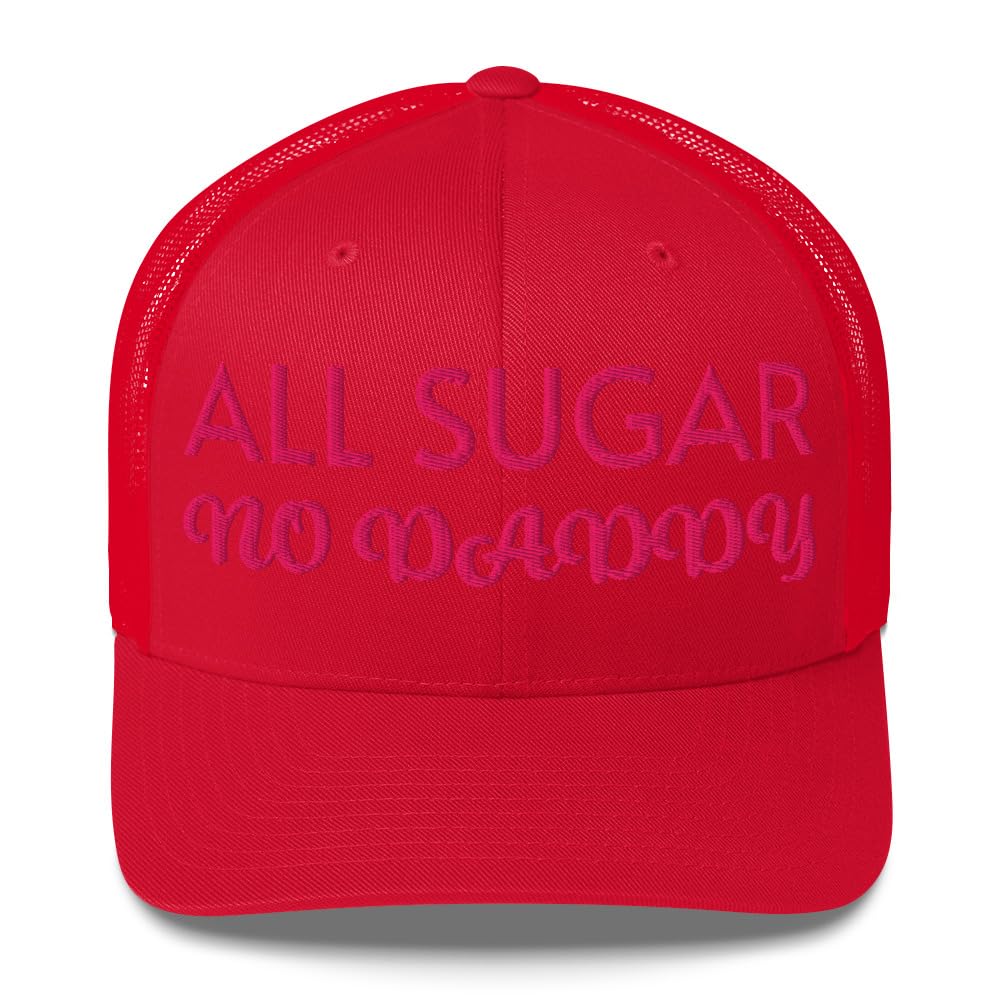 All Sugar No Daddy Trucker Hats Women, Birthday Gifts for Mom, Wife, Funny Embroidered Hat for Girls, Vintage Cap3
