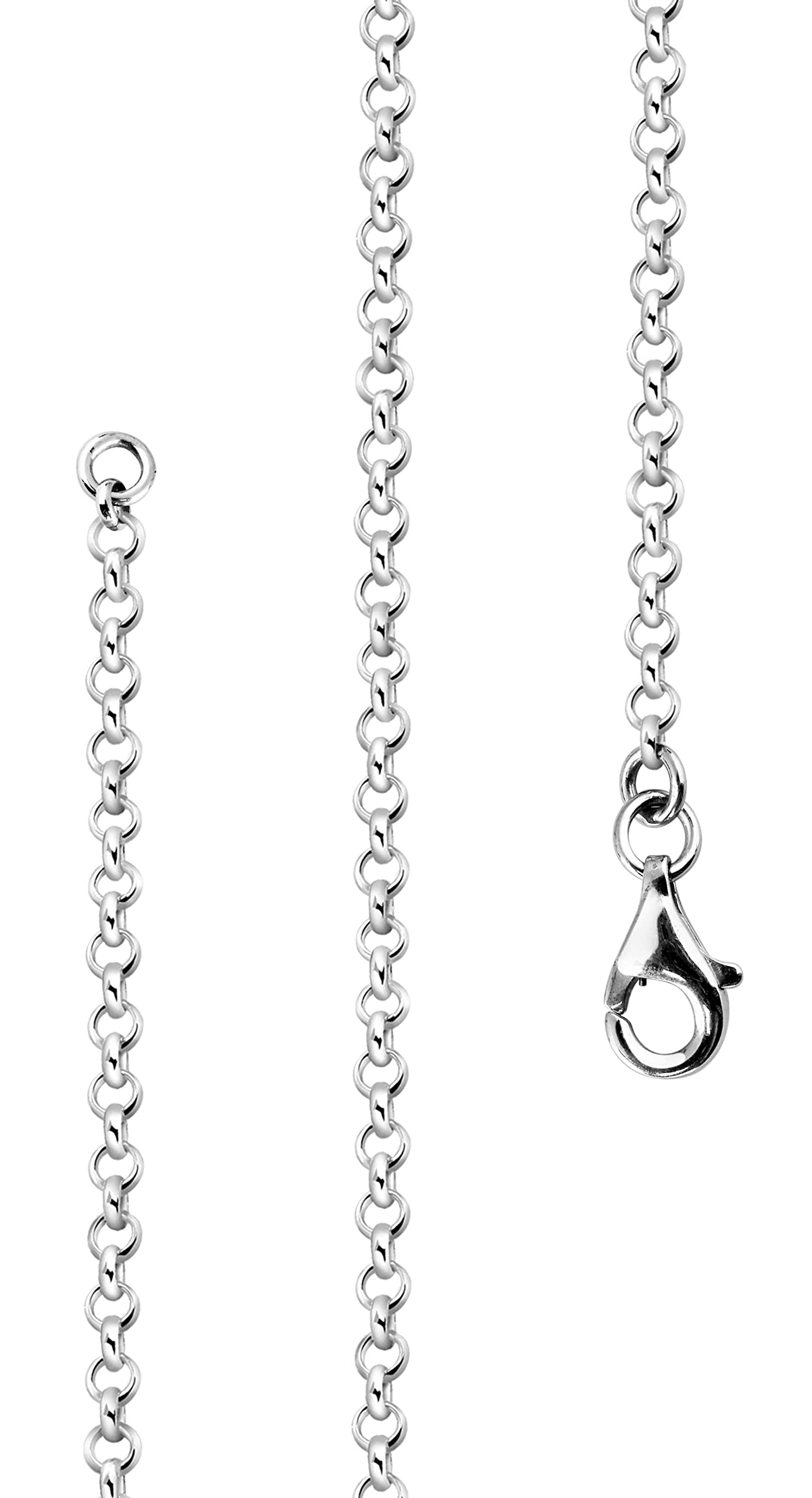 Erbskette rose vergoldet 925 Silber Damen Kette 2,2 mm LJ1012-0