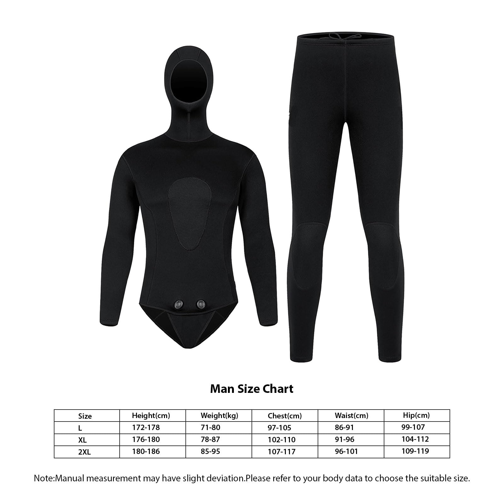 Matybobe Muta da Pesca Subacquea Uomo 3mm Neoprene Termica, per