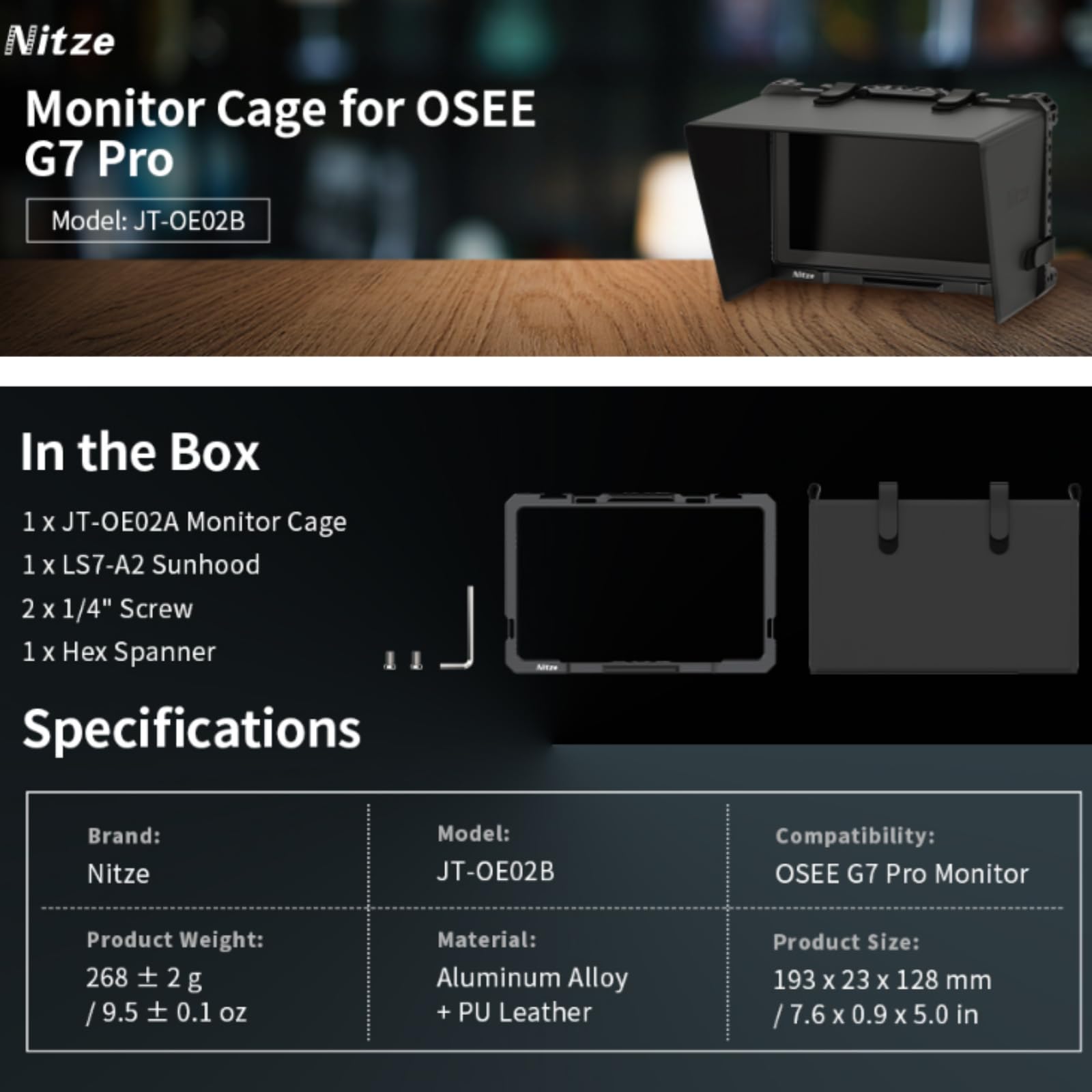 Amazon | モニターケージ Nitzeケージ OSEE G7 Pro 7インチモニター用