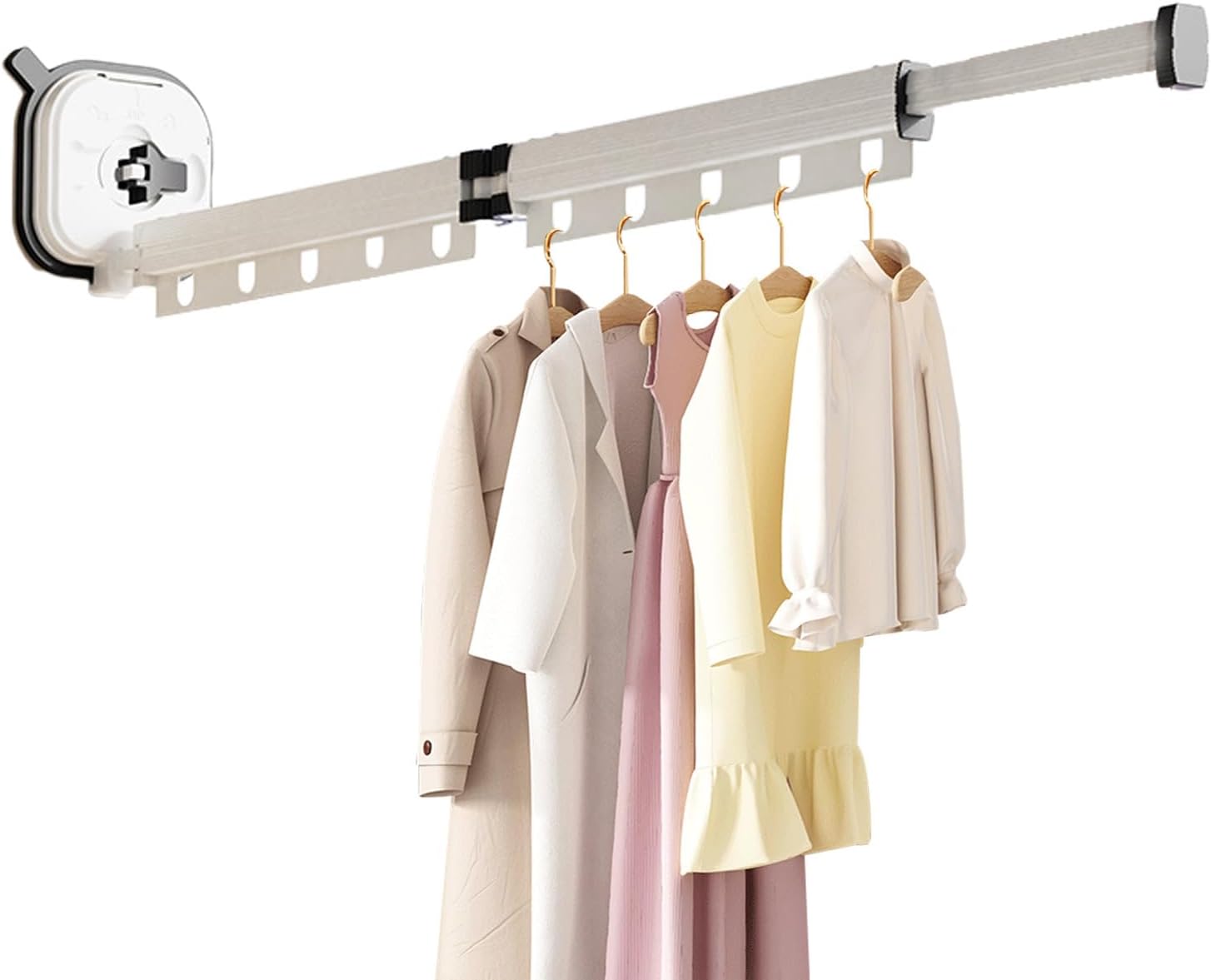 Genérico Clothes Drying Rack - Retractable Organizer Hanger for Storage | Wall Mounted Clothes Drying Rack | for Terrace Balcony Hotel Residence Home