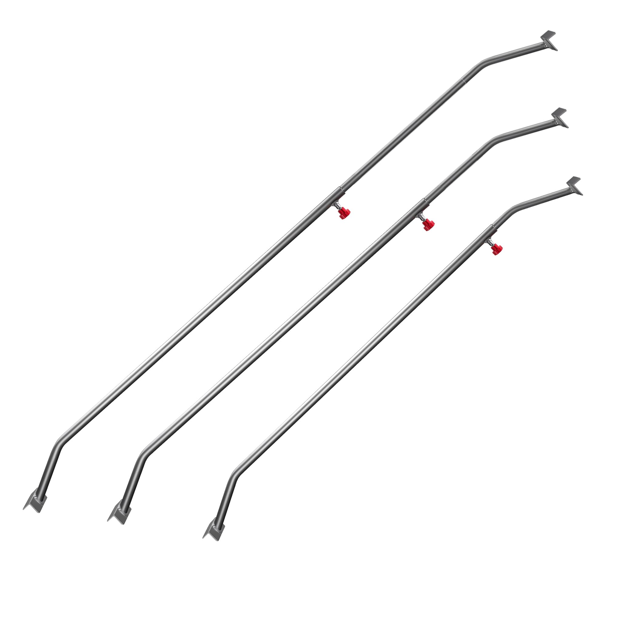 Wiltec 2X Flachplanenbügel 108-150 cm für Anhänger, verstellbare Aluminiumbügel für Anhängerplanen, Planenspanner für Flachplanen