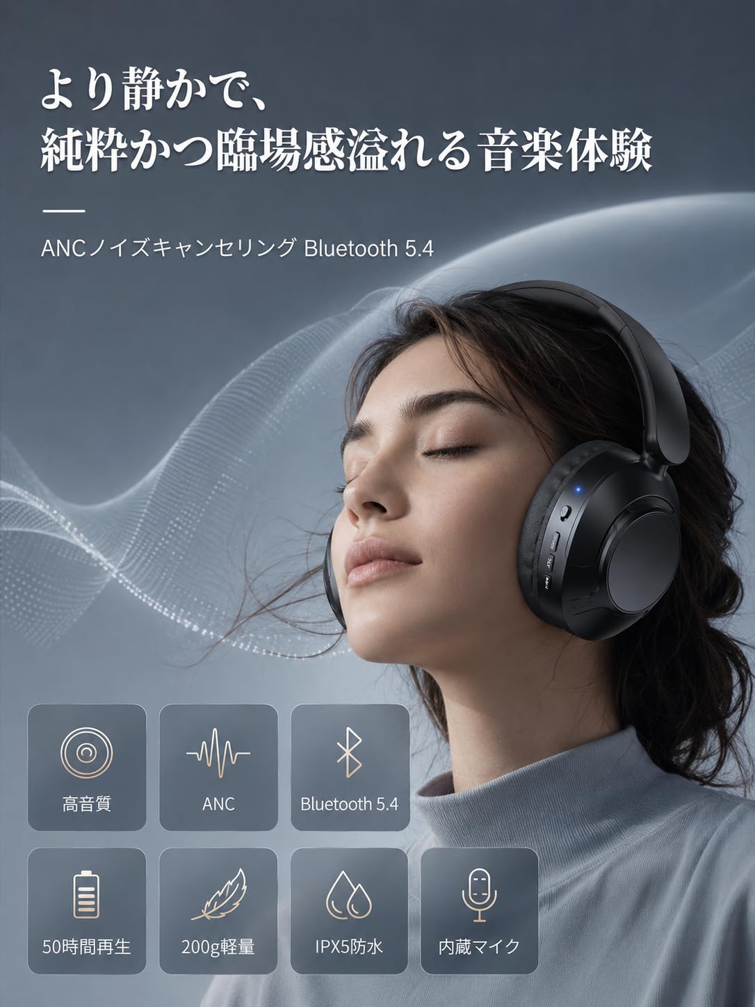 Amazon.co.jp: ヘッドホン bluetooth 【2026年新登場Bluetooth5.4