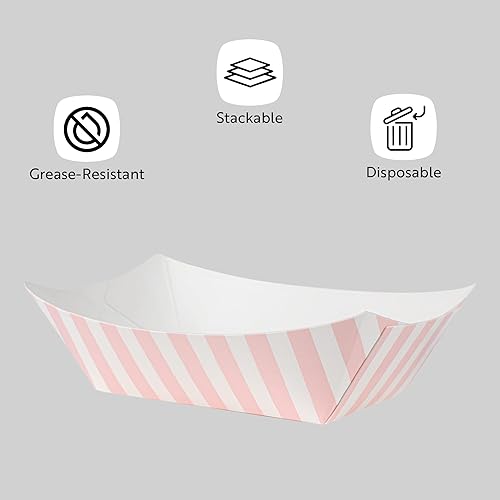 Vista 133 de Restaurantware Papel de periódico Bio Boat - 3" x 2" x 1" - Caja de 50 unidades Newsprint