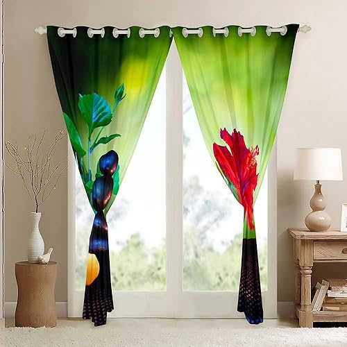 Miniatura 4 de Feelyou Cortinas opacas con estampado de piedras zen (30% -50%), cortina floral de vela, tranquila, naturaleza, oscurecimiento de ventana, para