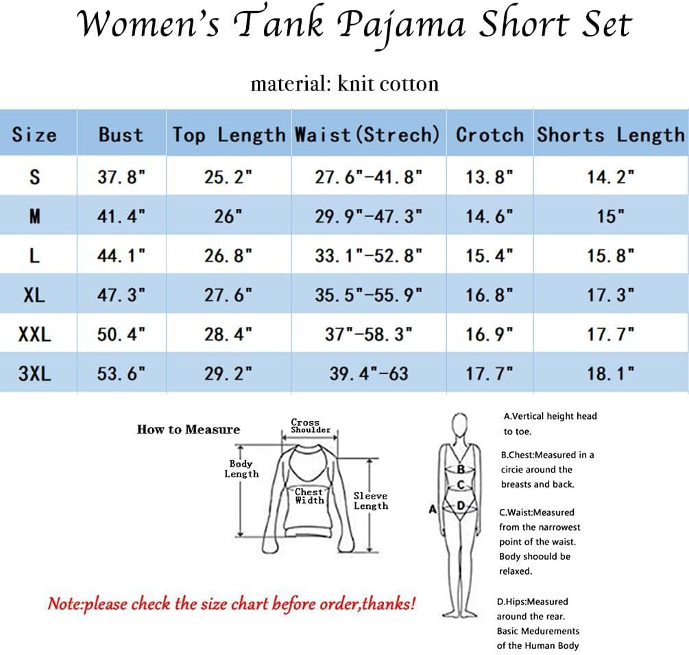 ENJOYNIGHT Women's Pyjama Sets Cotton Print Nightwear Tank Top and Shorts Sleepwear Soft Loungewear Summer Pjs Set 7 61sdIaeCaLL. AC SL1005