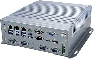 HUNSN Fanless Industrial Computer, IPC, Mini PC, I3 6100T, IX05, Intel Q170, VGA, DP, HDMI, 6 x COM, 3 x LAN, DC Phoenix, 9 to 36V, 2 x SIM Slot, Barebone, NO RAM, NO Storage, NO System
