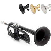 PInstrument pTrumpet hyTech - Metal/Polymer Trumpet - Mouthpiece - Padded Carrying Bag - Bb Authentic Sound for Student & Beginner - ABS Construction - Black