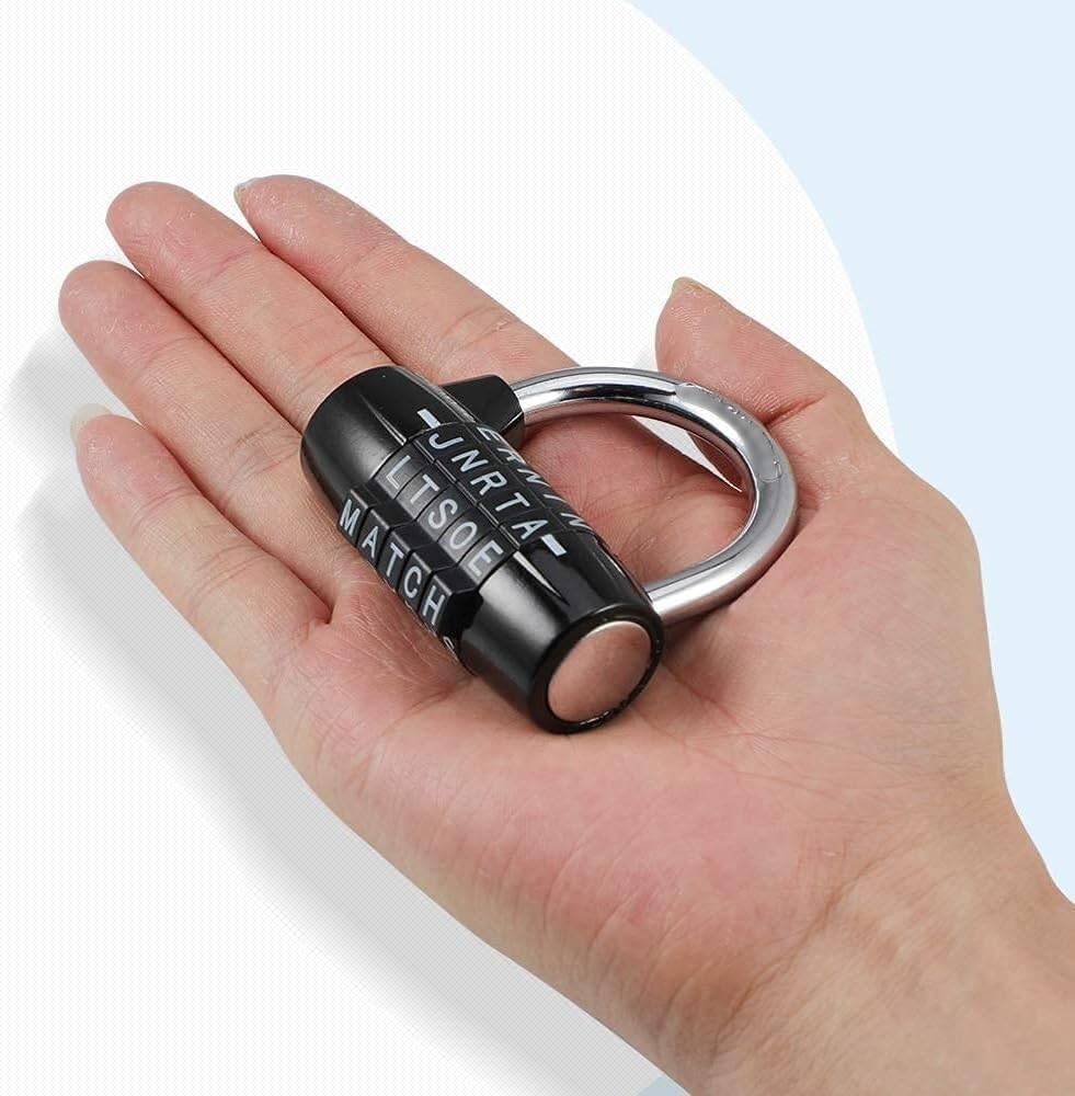 Coded Padlock,Number Padlock, Combination Lock Padlock,Luggage Coded Lock,Padlock,Key Storage Box Lock Keyed Padlock Zinc Alloy with 4 Digit Combination Password Door Lock for Home Outdoor